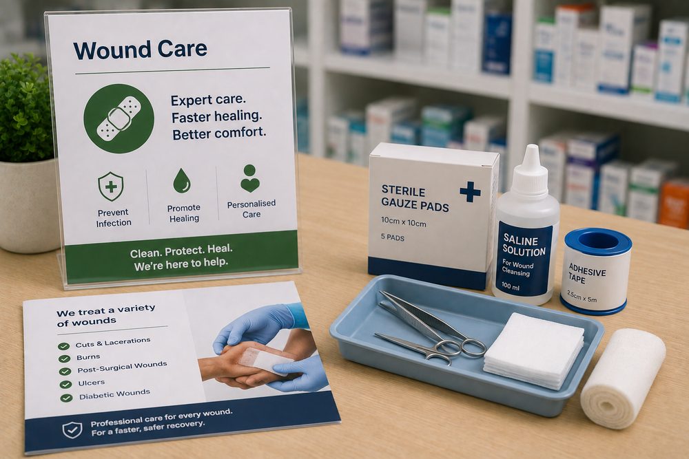 Professional wound care and dressing support